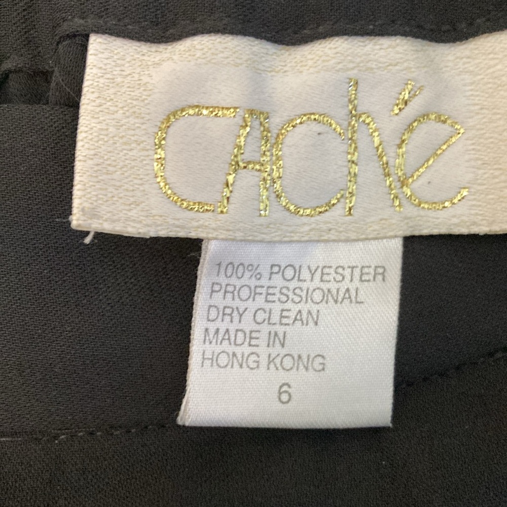 Cache Black Crepe Tuxedo Top And Slacks - image 4